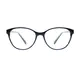 Oval Transparent Blue Eyeglasses
