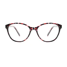 Oval Red/Tortoiseshell Eyeglasses