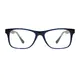 Rectangle Transparent Navy Eyeglasses