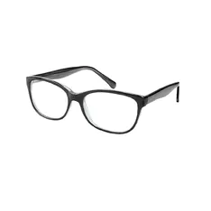 Oval Transparent Black Eyeglasses