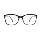 Oval Transparent Black Eyeglasses