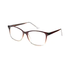 Rectangle Transparent Brown Eyeglasses
