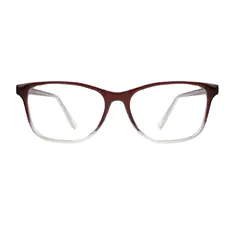 Rectangle Transparent Brown Eyeglasses