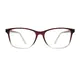 Rectangle Transparent Brown Eyeglasses