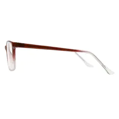 Rectangle Transparent Brown Eyeglasses