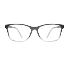 Rectangle Transparent Gray Eyeglasses