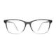 Rectangle Transparent Gray Eyeglasses