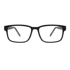 Rectangle Matte Black Eyeglasses