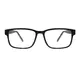Rectangle Matte Black Eyeglasses