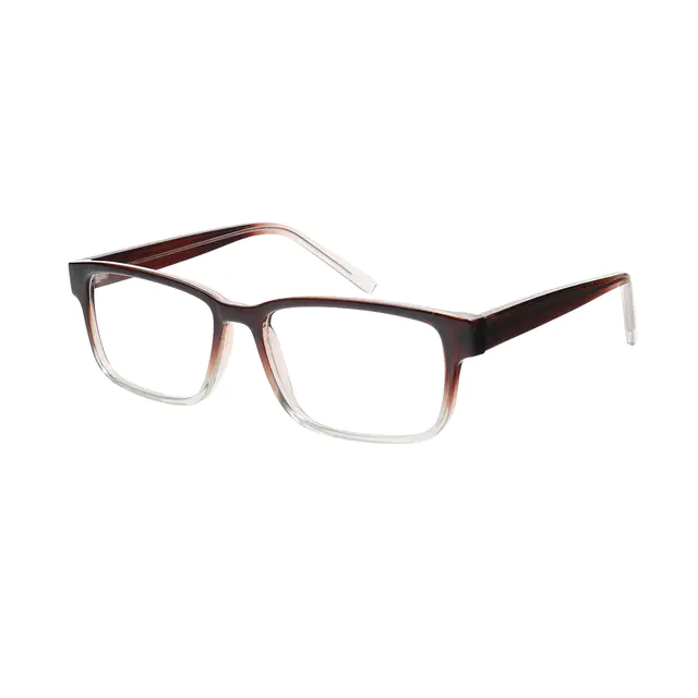 Rectangle Gradient Brown Eyeglasses