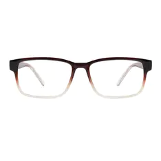 Rectangle Gradient Brown Eyeglasses