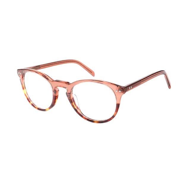Round Orange/Tortoiseshell Eyeglasses