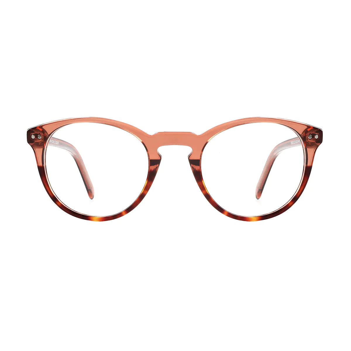 Round Orange/Tortoiseshell Eyeglasses