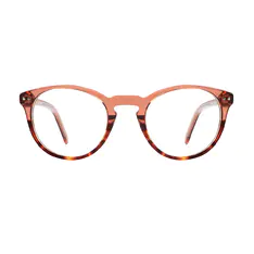 Round Orange/Tortoiseshell Eyeglasses