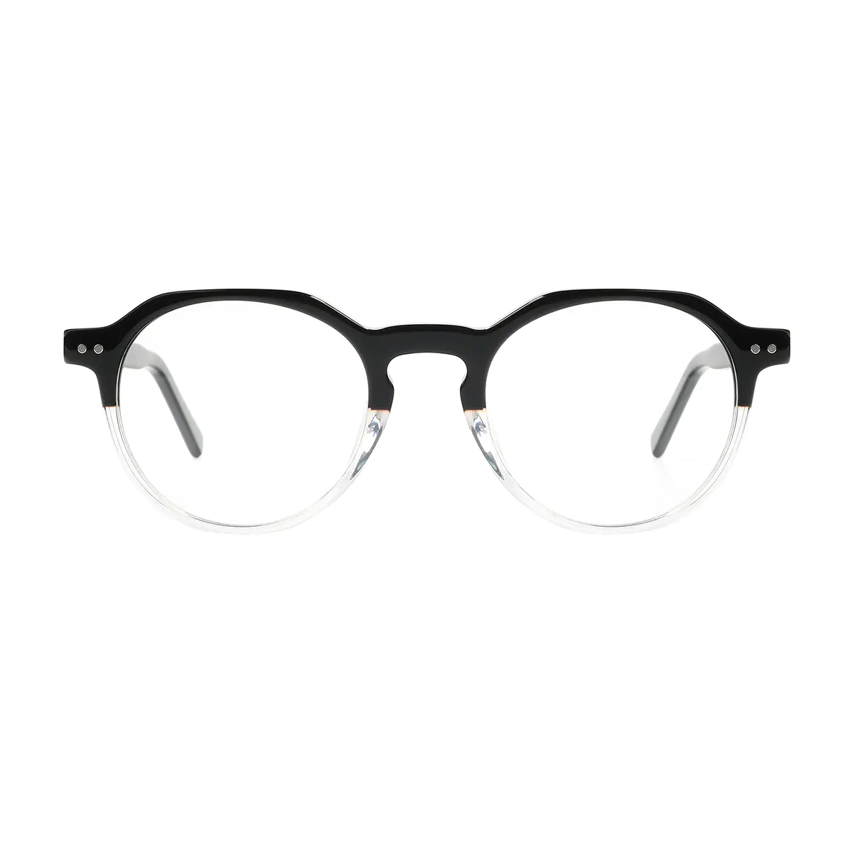 Round Black/Clear Eyeglasses