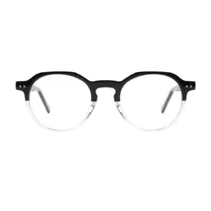 Round Black/Clear Eyeglasses