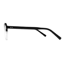 Round Black/Clear Eyeglasses