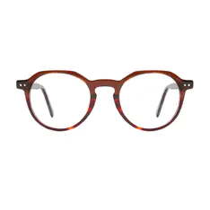 Round Brown/Tortoiseshell Eyeglasses