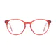 Oval Transparent Orange Eyeglasses