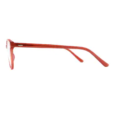 Oval Transparent Orange Eyeglasses