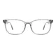 Rectangle Transparent Gray Eyeglasses