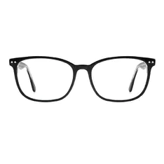 Rectangle Transparent Black Eyeglasses