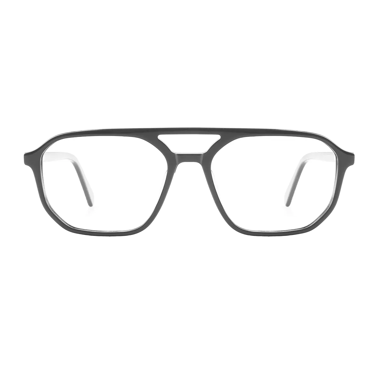 Aviator Dark Gray Eyeglasses