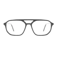 Aviator Dark Gray Eyeglasses