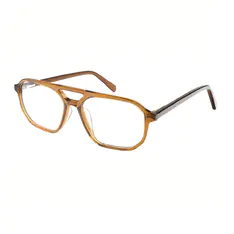Aviator Transparent Brown Eyeglasses