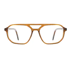 Aviator Transparent Brown Eyeglasses