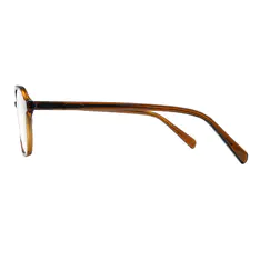 Aviator Transparent Brown Eyeglasses