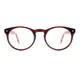 Oval Transparent Brown Eyeglasses