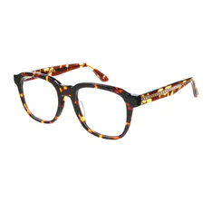 Square Dark Tortoiseshell Eyeglasses