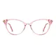 Oval Transparent Pink Eyeglasses