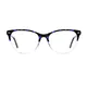 Oval Blue/Clear Eyeglasses
