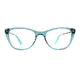 Cat-eye Transparent Blue/Gray Eyeglasses