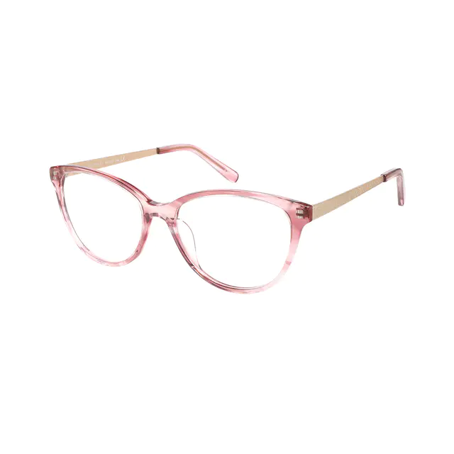 Square Transparent Pink Eyeglasses
