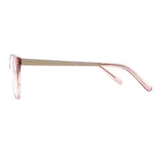 Square Transparent Pink Eyeglasses