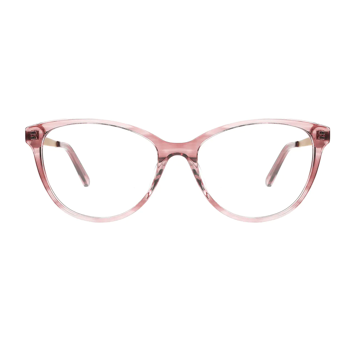 Square Transparent Pink Eyeglasses