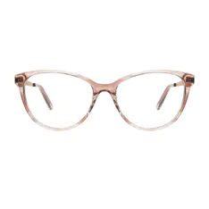 Square Transparent Brown Eyeglasses