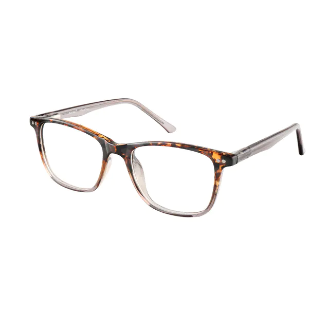 Rectangle Tortoiseshell/Clear Eyeglasses