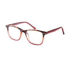 Rectangle Tortoiseshell/Red Eyeglasses