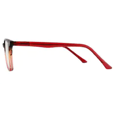 Rectangle Tortoiseshell/Red Eyeglasses