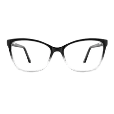 Cat-eye  Black/Clear Eyeglasses