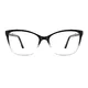 Cat-eye  Black/Clear Eyeglasses