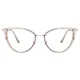 Cat-eye Transparent Gray Eyeglasses