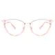 Cat-eye Transparent Pink Eyeglasses