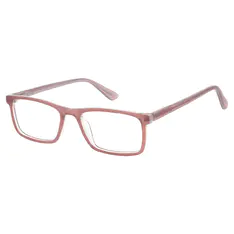 Rectangle Transparent Pink Eyeglasses