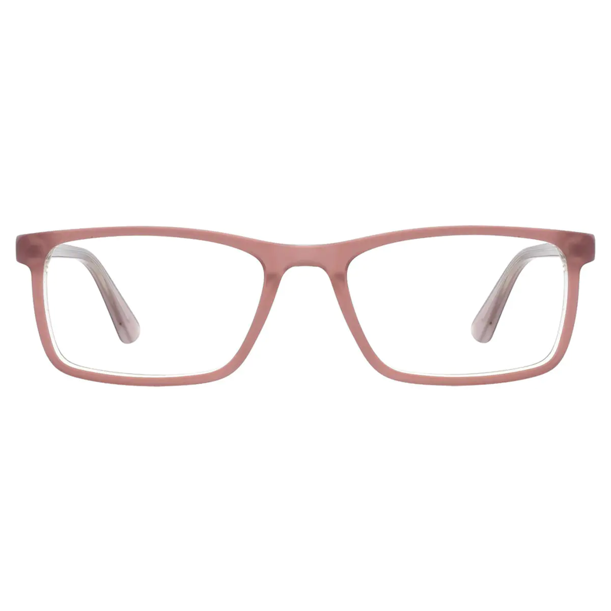 Rectangle Transparent Pink Eyeglasses