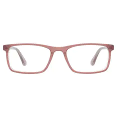 Rectangle Transparent Pink Eyeglasses